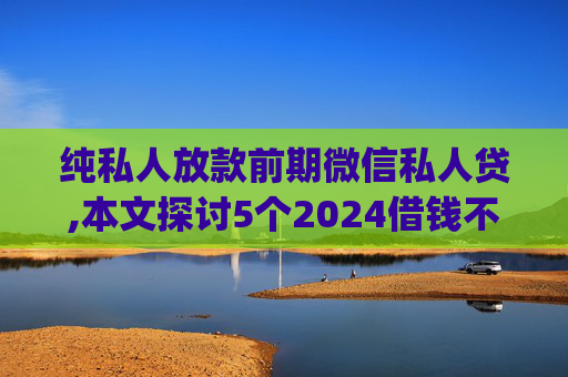 纯私人放款前期微信私人贷,本文探讨5个2024借钱不看征信的app  第1张