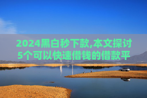 2024黑白秒下款,本文探讨5个可以快速借钱的借款平台
