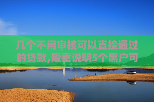 几个不用审核可以直接通过的贷款,隆重说明5个黑户可以办什么贷款