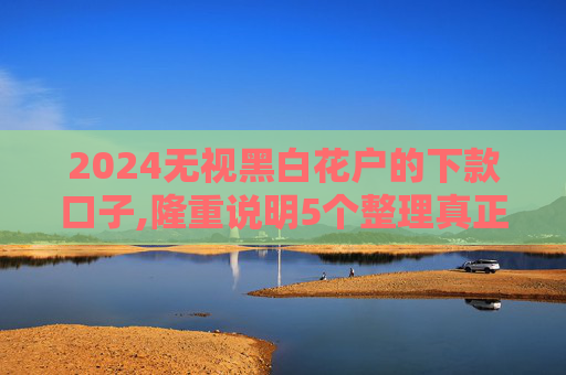2024无视黑白花户的下款口子,隆重说明5个整理真正无视一切黑能下款口子  第1张